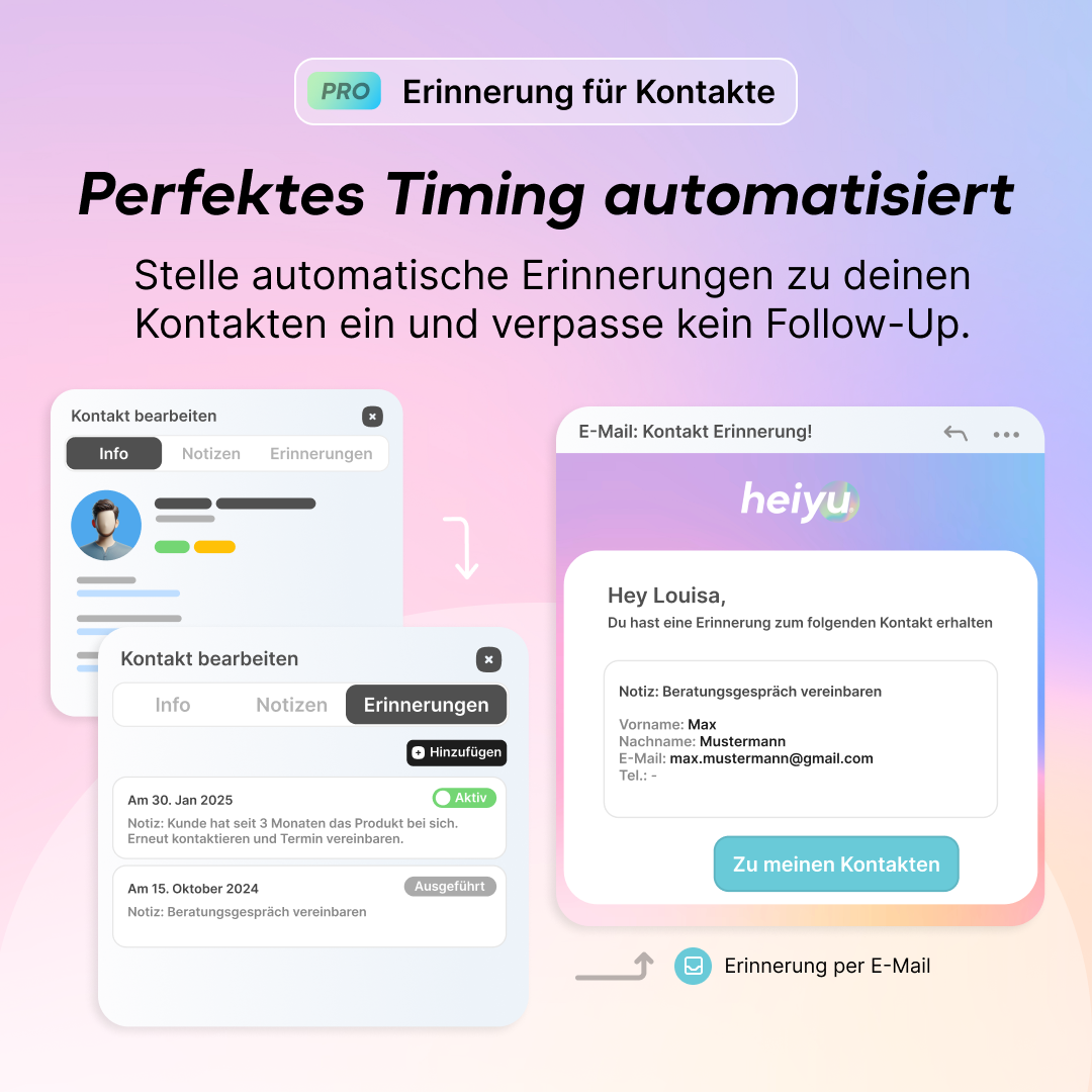 heiyu®Metal - Premium Edelstahl Visitenkarte