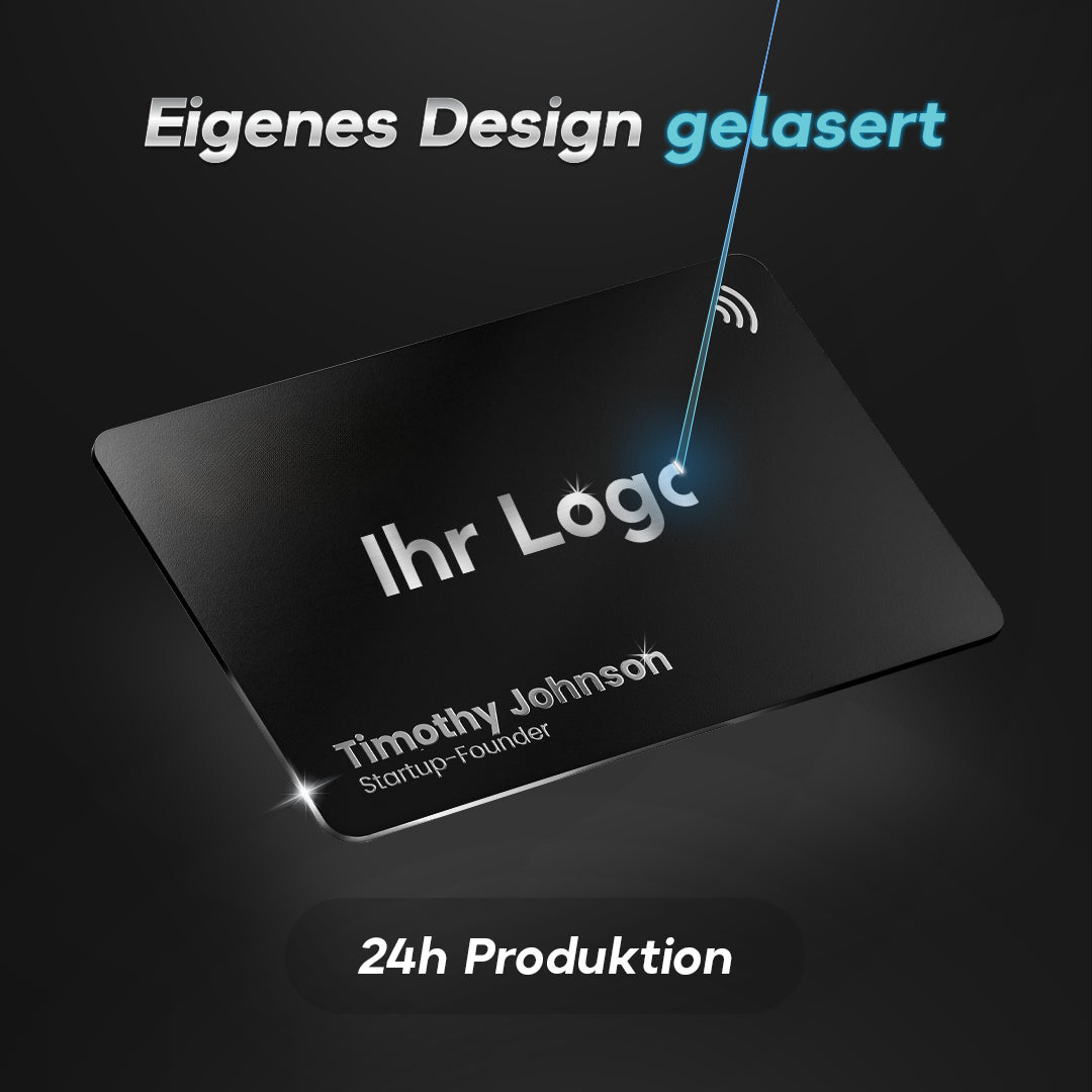 heiyu®Metal - Premium Edelstahl Visitenkarte