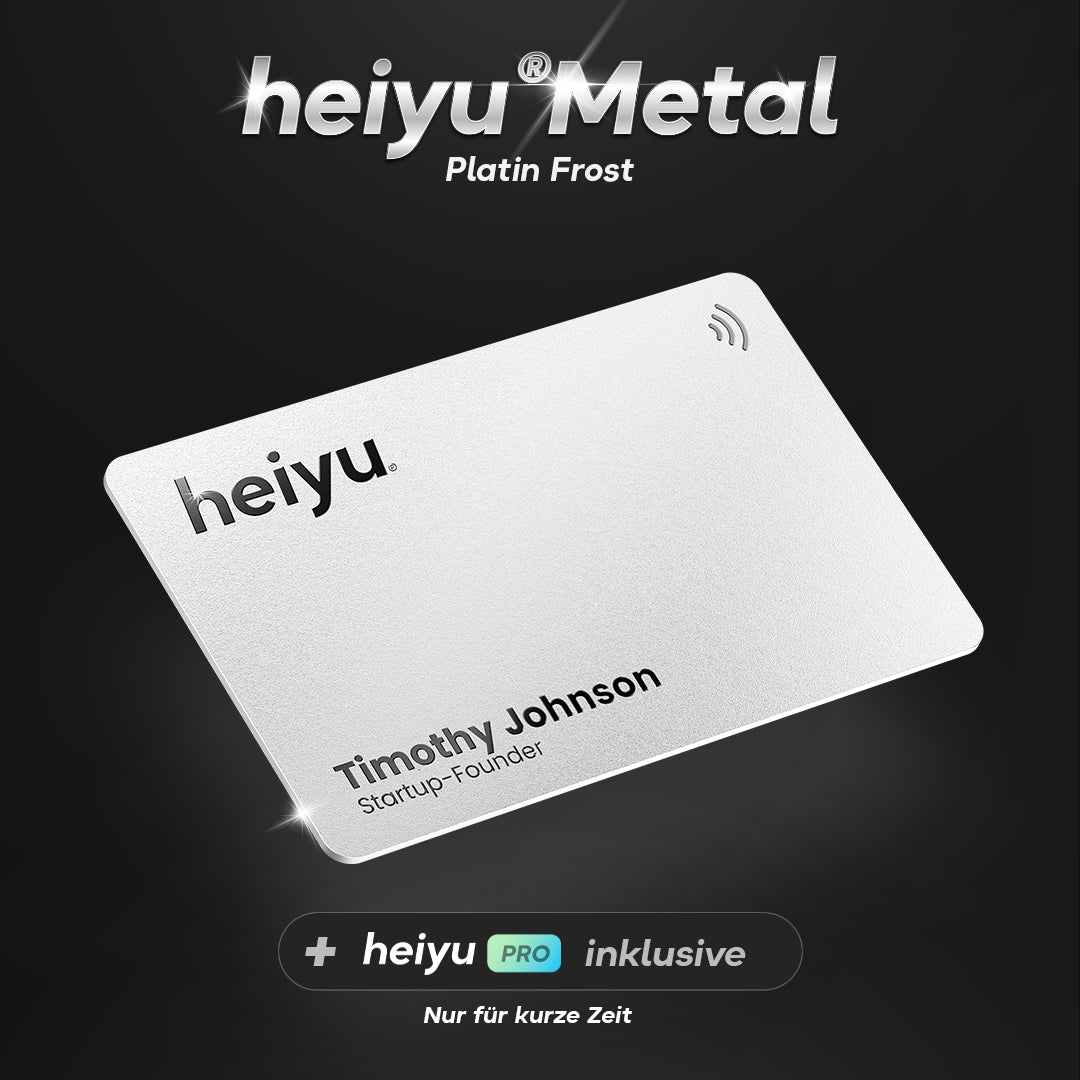 heiyu®Metal - Premium Edelstahl Visitenkarte