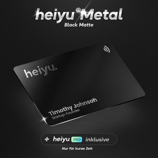heiyu®Metal - Premium Edelstahl Visitenkarte
