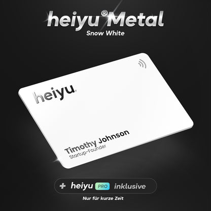 heiyu®Metal - Premium Edelstahl Visitenkarte