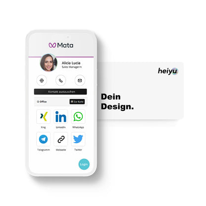 heiyu®Card - Personalisierte Digitale Visitenkarte