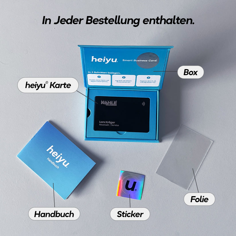 heiyu®Card - Personalisierte Digitale Visitenkarte