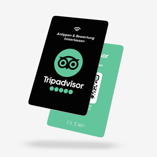 Kontaktlose Tripadvisor-Bewertungskarte